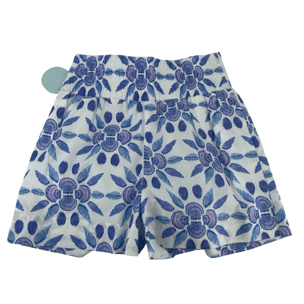 Hill House Home Women's Shorts Shell Mosaic Blue Purple Cotton XS